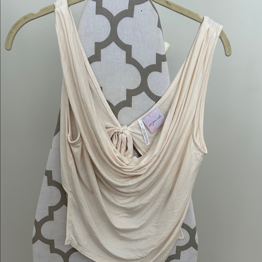 Urban Outfitters Cream Drape Blouse